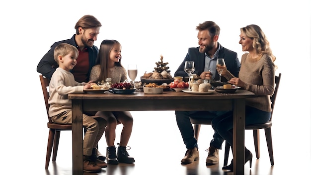 Šťastná rodina pri stole